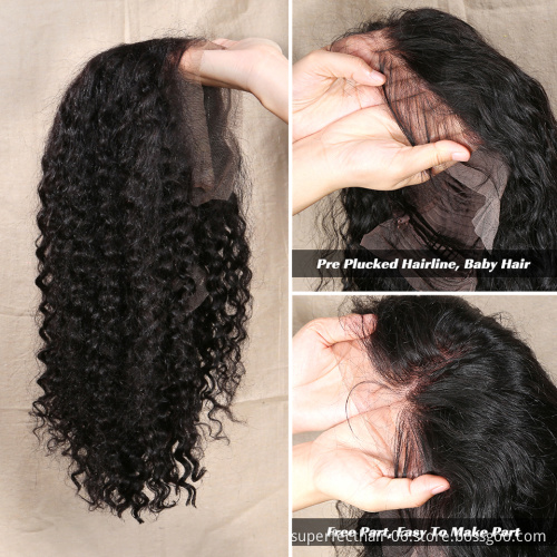 Wholesale Vendors 10A Grade Virgin Pixie Cut Short Bob Lace Frontal Wig Deep Water Wave Pre Plucked Lace Front Human Hair Wigs